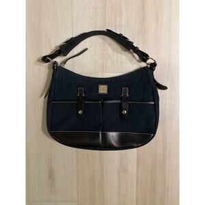 Dooney & Bourke Safari Monogram Leather Shoulder Y2K 90s Handbag Classic Casual
